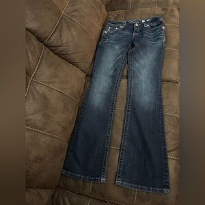 Miss Me Blue Flare Wide Leg Jeans